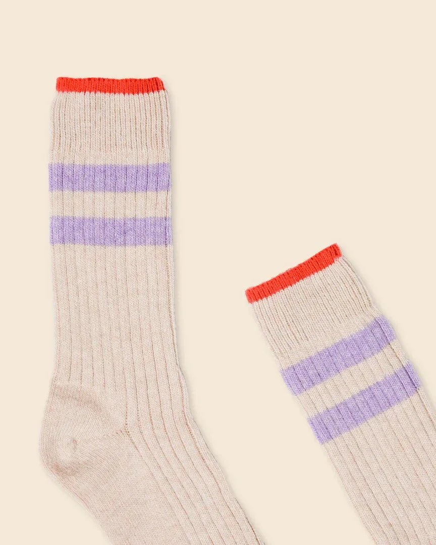 Popeia - Dünne Stricksocken aus Wolle • Ecru - Socken - ROSA ECK