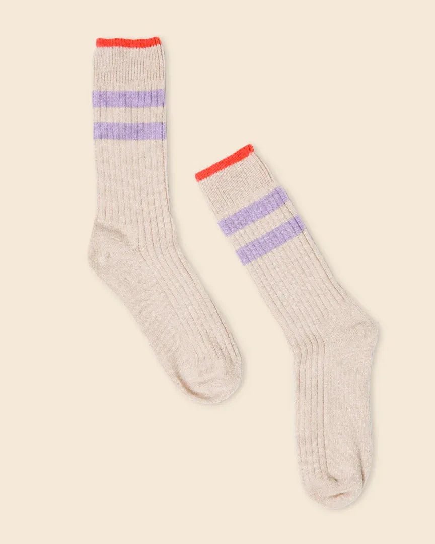 Popeia - Dünne Stricksocken aus Wolle • Ecru - Socken - ROSA ECK