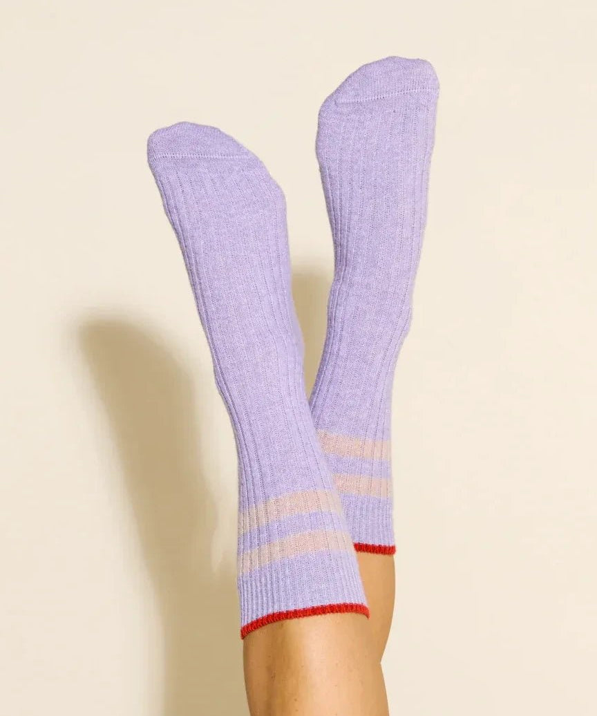 Popeia - Dünne Stricksocken aus Wolle • Lila - Socken - ROSA ECK