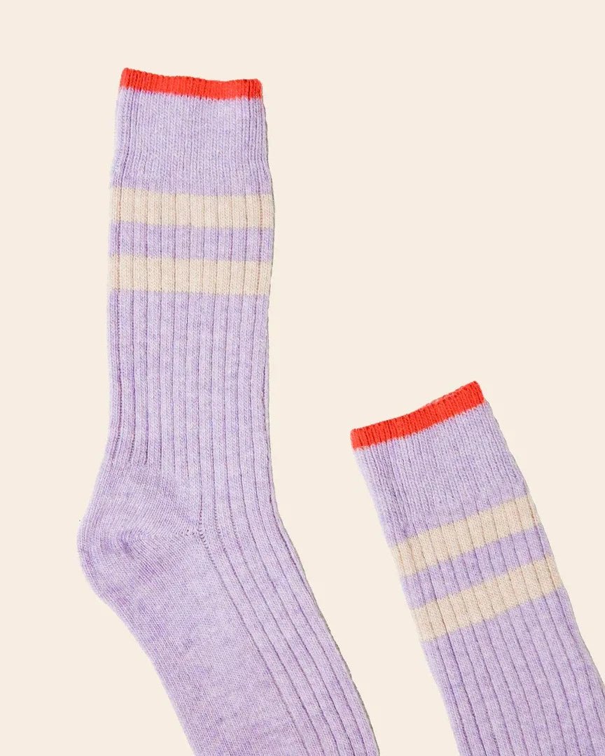 Popeia - Dünne Stricksocken aus Wolle • Lila - Socken - ROSA ECK