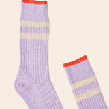 Popeia - Dünne Stricksocken aus Wolle • Lila - Socken - ROSA ECK