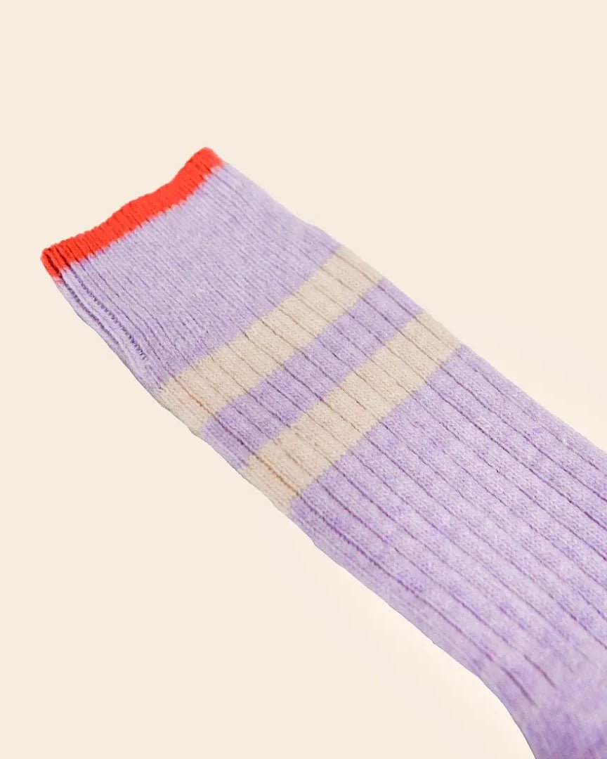 Popeia - Dünne Stricksocken aus Wolle • Lila - Socken - ROSA ECK