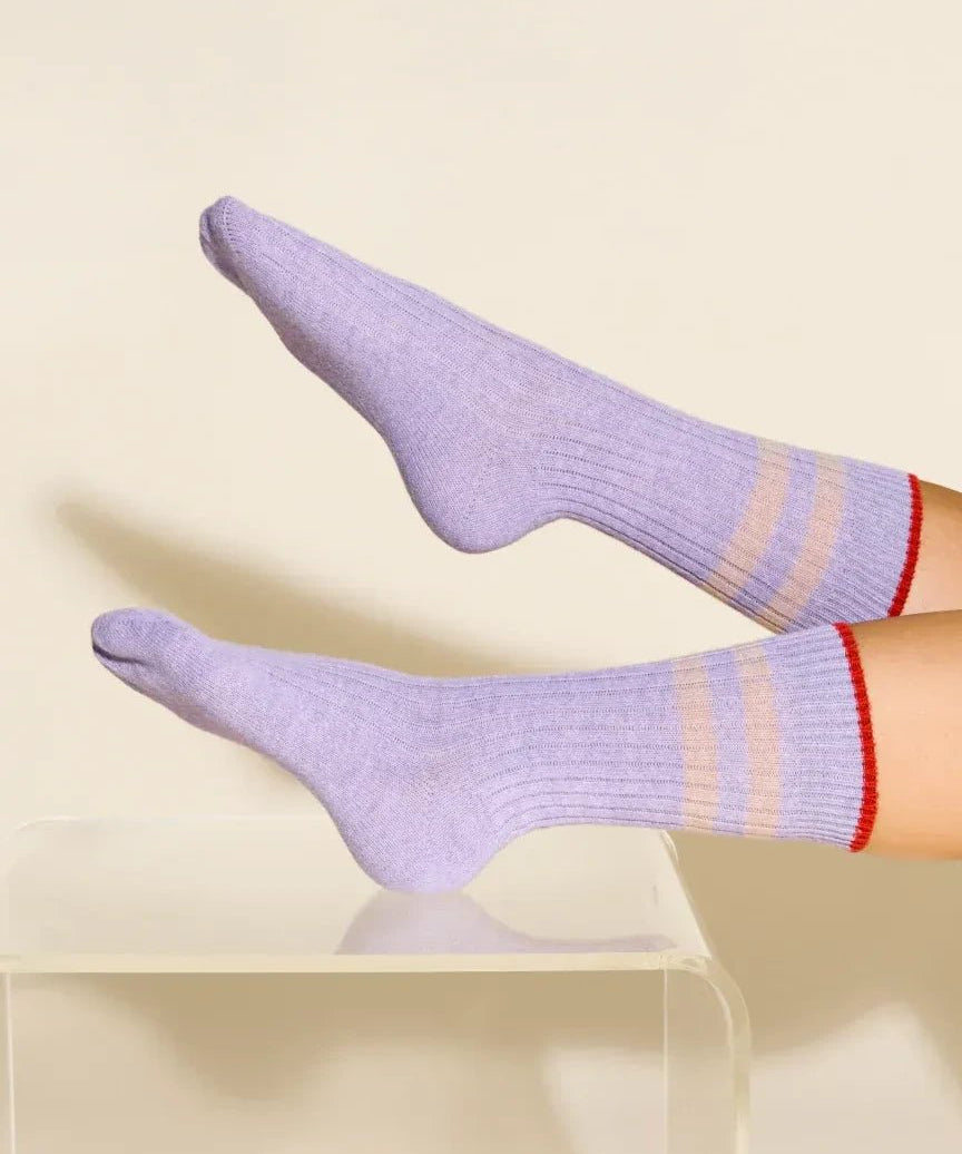 Popeia - Dünne Stricksocken aus Wolle • Lila - Socken - ROSA ECK