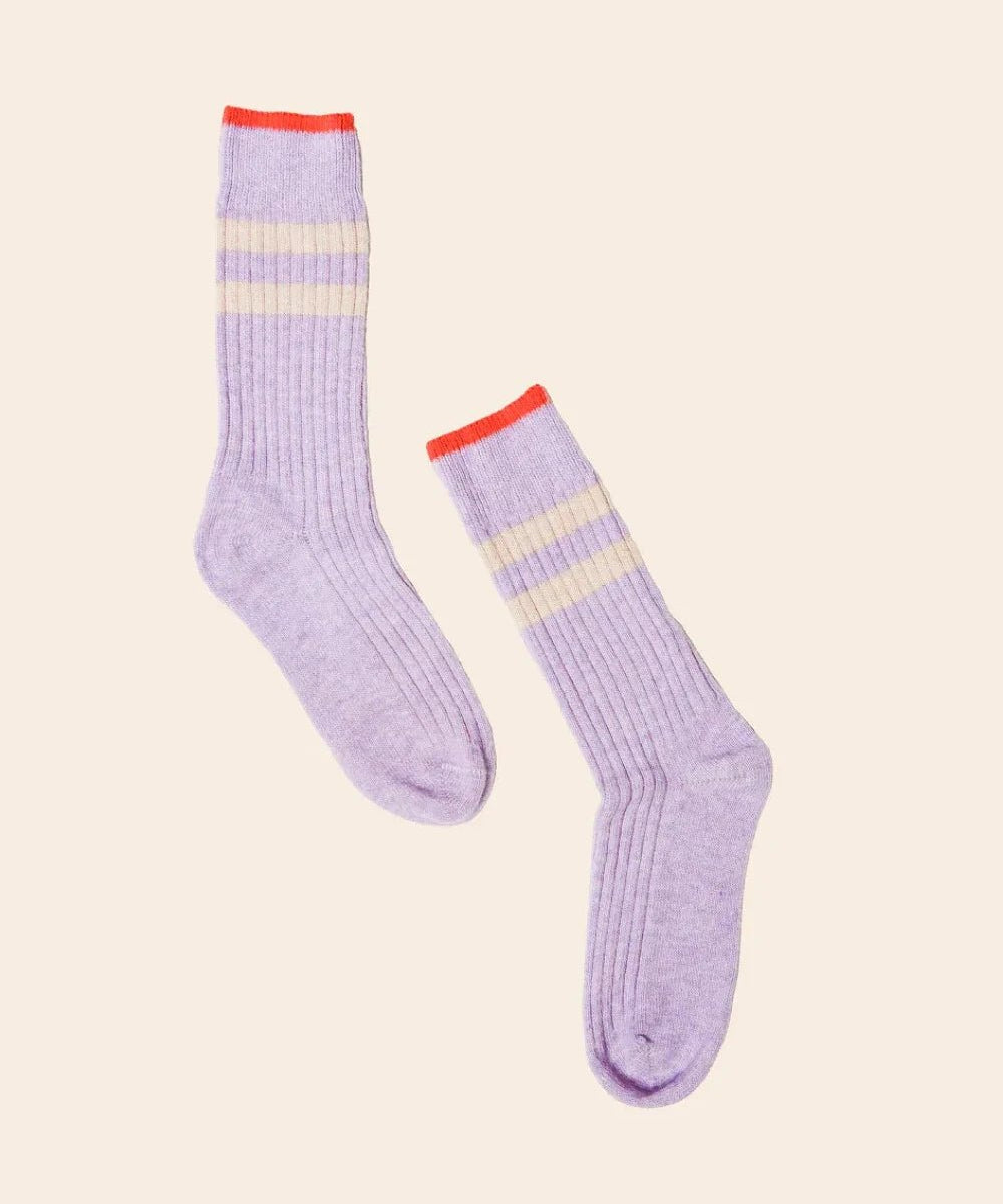 Popeia - Dünne Stricksocken aus Wolle • Lila - Socken - ROSA ECK