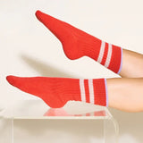 Popeia - Dünne Stricksocken aus Wolle • Rot - Socken - ROSA ECK