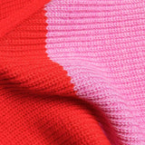 Popeia - Gestreifter Schal aus Merinowolle • Pink/Rot - Schal - ROSA ECK