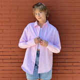 popeia - Hemdbluse Gestreift aus Bio - Baumwolle • Pink/Rot - Hemd - ROSA ECK Concept Store