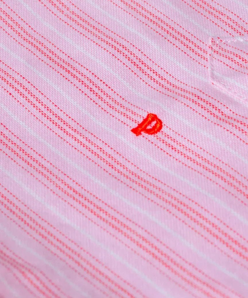 popeia - Hemdbluse Gestreift aus Bio - Baumwolle • Pink/Rot - Hemd - ROSA ECK Concept Store