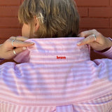 popeia - Hemdbluse Gestreift aus Bio - Baumwolle • Pink/Rot - Hemd - ROSA ECK Concept Store