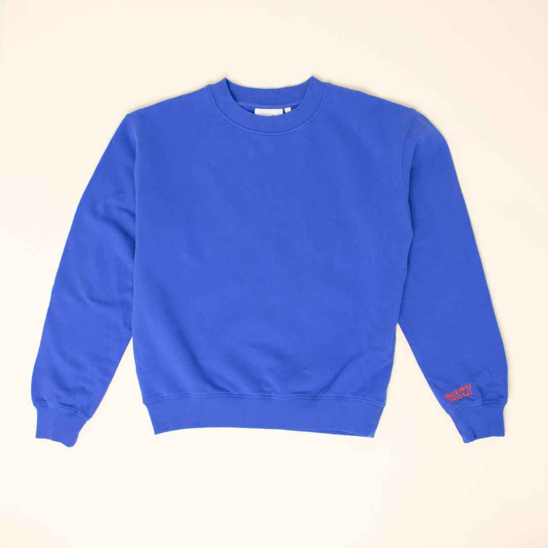 popeia - KINDNESS Sweater aus Bio - Baumwolle | Royal Blue - ROSA ECK