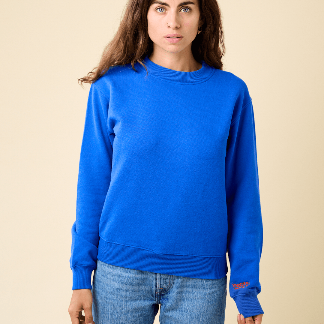 popeia - KINDNESS Sweater aus Bio - Baumwolle | Royal Blue - ROSA ECK