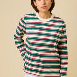 popeia - Langarmshirt aus Bio - Baumwolle • Dunkelgrün/Bordeaux - Langarmshirt - ROSA ECK