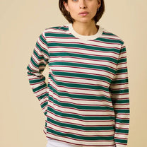 popeia - Langarmshirt aus Bio - Baumwolle • Dunkelgrün/Bordeaux - Langarmshirt - ROSA ECK