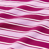 popeia - Langarmshirt Gestreift aus Bio - Baumwolle • Aubergine/Pink - ROSA ECK