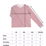 popeia - Langarmshirt Gestreift aus Bio - Baumwolle • Bordeaux/Off - White - Langarmshirt - ROSA ECK Concept Store