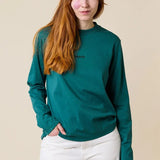popeia - Langarmshirt Gestreift aus Bio - Baumwolle • College Grün - Langarmshirt - ROSA ECK