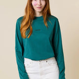 popeia - Langarmshirt Gestreift aus Bio - Baumwolle • College Grün - Langarmshirt - ROSA ECK