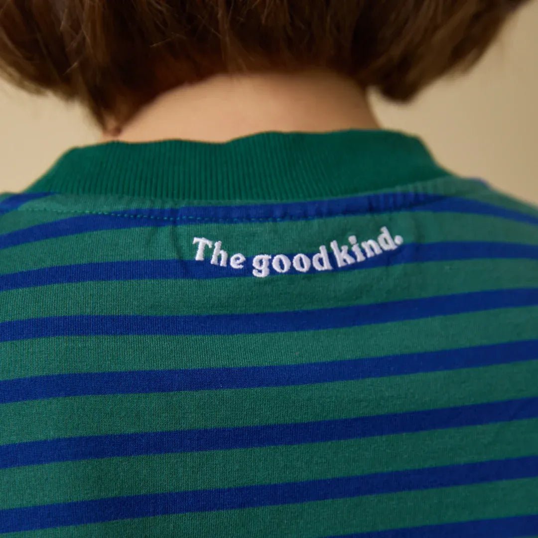 popeia - Langarmshirt Gestreift aus Bio - Baumwolle • Dunkelgrün/Blau - Langarmshirt - ROSA ECK