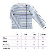 popeia - Langarmshirt Gestreift aus Bio - Baumwolle • Eisblau/Off - White - Langarmshirt - ROSA ECK Concept Store