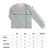 popeia - Langarmshirt Gestreift aus Bio - Baumwolle • Pink/Grün - Langarmshirt - ROSA ECK Concept Store