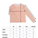 popeia - Langarmshirt Gestreift aus Bio - Baumwolle • Popeia Rot/Off - White - Langarmshirt - ROSA ECK Concept Store