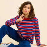 popeia - Langarmshirt Gestreift aus Bio - Baumwolle • Rot/Blau - ROSA ECK