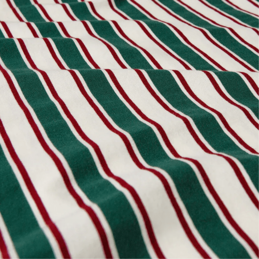 popeia - Poloshirt Gestreift aus Bio - Baumwolle • Dunkelgrün/Bordeaux - Poloshirt - ROSA ECK