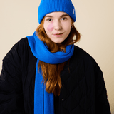 popeia - Schal aus Merinowolle | Blau - ROSA ECK - , ,
