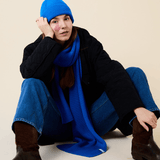 popeia - Schal aus Merinowolle | Blau - ROSA ECK - , ,