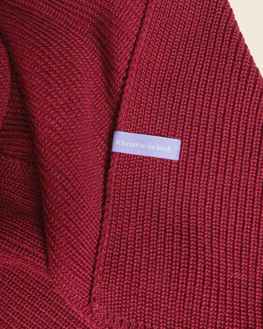 Popeia - Schal aus Merinowolle • Bordeaux - Schal - ROSA ECK