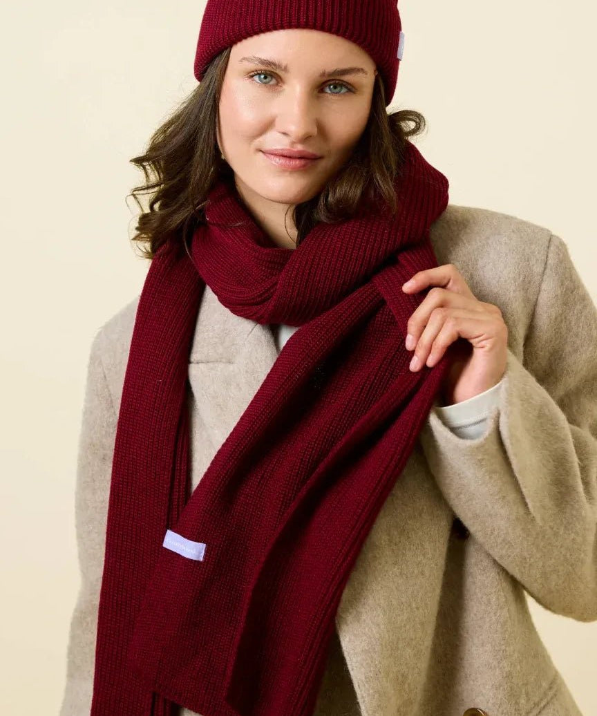 Popeia - Schal aus Merinowolle • Bordeaux - Schal - ROSA ECK