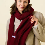 Popeia - Schal aus Merinowolle • Bordeaux - Schal - ROSA ECK