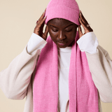 popeia - Schal aus Merinowolle | Pink - ROSA ECK - , ,