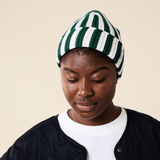 popeia - Special Beanie aus Merinowolle | Grün/Weiß - ROSA ECK - , ,