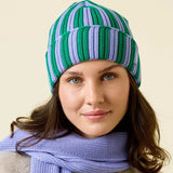 Popeia - Special Beanie aus Merinowolle • Lila/Grün - Beanie - ROSA ECK