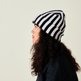 popeia - Special Beanie aus Merinowolle | Schwarz/Weiß - ROSA ECK - , ,