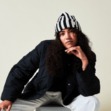 popeia - Special Beanie aus Merinowolle | Schwarz/Weiß - ROSA ECK - , ,
