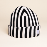 popeia - Special Beanie aus Merinowolle | Schwarz/Weiß - ROSA ECK - , ,