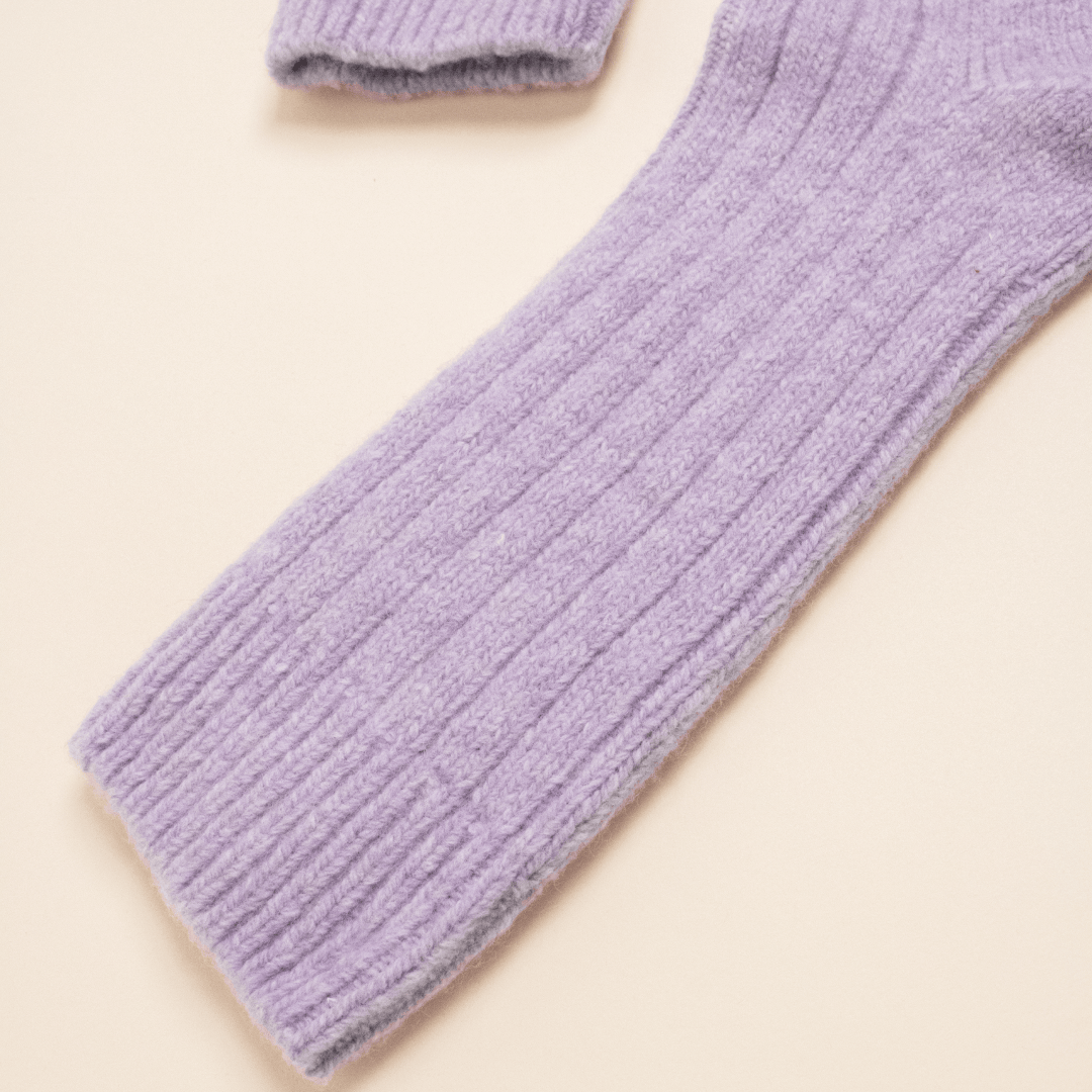 popeia - Stricksocken aus Wolle | Lila - ROSA ECK