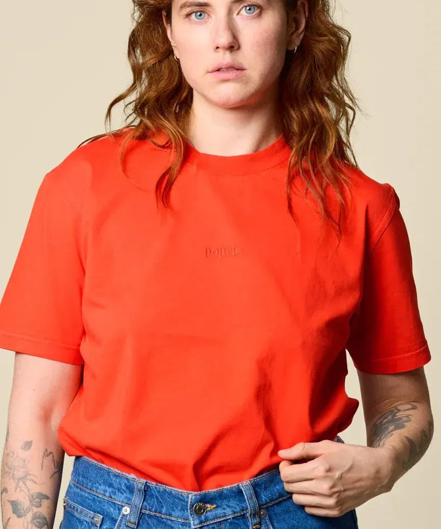 popeia - T-Shirt aus Bio - Baumwolle • Rot - T-Shirt - ROSA ECK Concept Store
