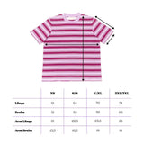 popeia - T-Shirt Gestreift aus Bio - Baumwolle • Aubergine/Pink - ROSA ECK