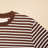 Gestreiftes T-Shirt in Braun und Cremeweiß – Ansicht 6