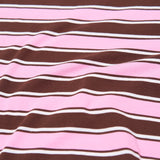 Gestreiftes T-Shirt in Braun und Pink – Ansicht 7