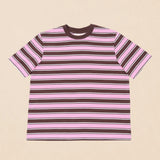 Gestreiftes T-Shirt in Braun und Pink – Ansicht 2