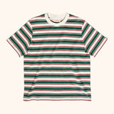 popeia - T-Shirt Gestreift aus Bio - Baumwolle • Dunkelgrün/Bordeaux - T-Shirt - ROSA ECK