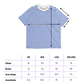 popeia - T-Shirt Gestreift aus Bio - Baumwolle • Eisblau/Off - White - T-Shirt - ROSA ECK Concept Store