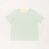 popeia - T-Shirt Gestreift aus Bio - Baumwolle • Gelb/Hellblau - ROSA ECK