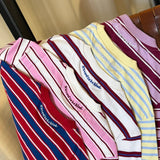 popeia - T-Shirt Gestreift aus Bio - Baumwolle • Gelb/Hellblau - ROSA ECK