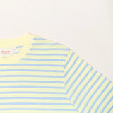 popeia - T-Shirt Gestreift aus Bio - Baumwolle • Gelb/Hellblau - ROSA ECK