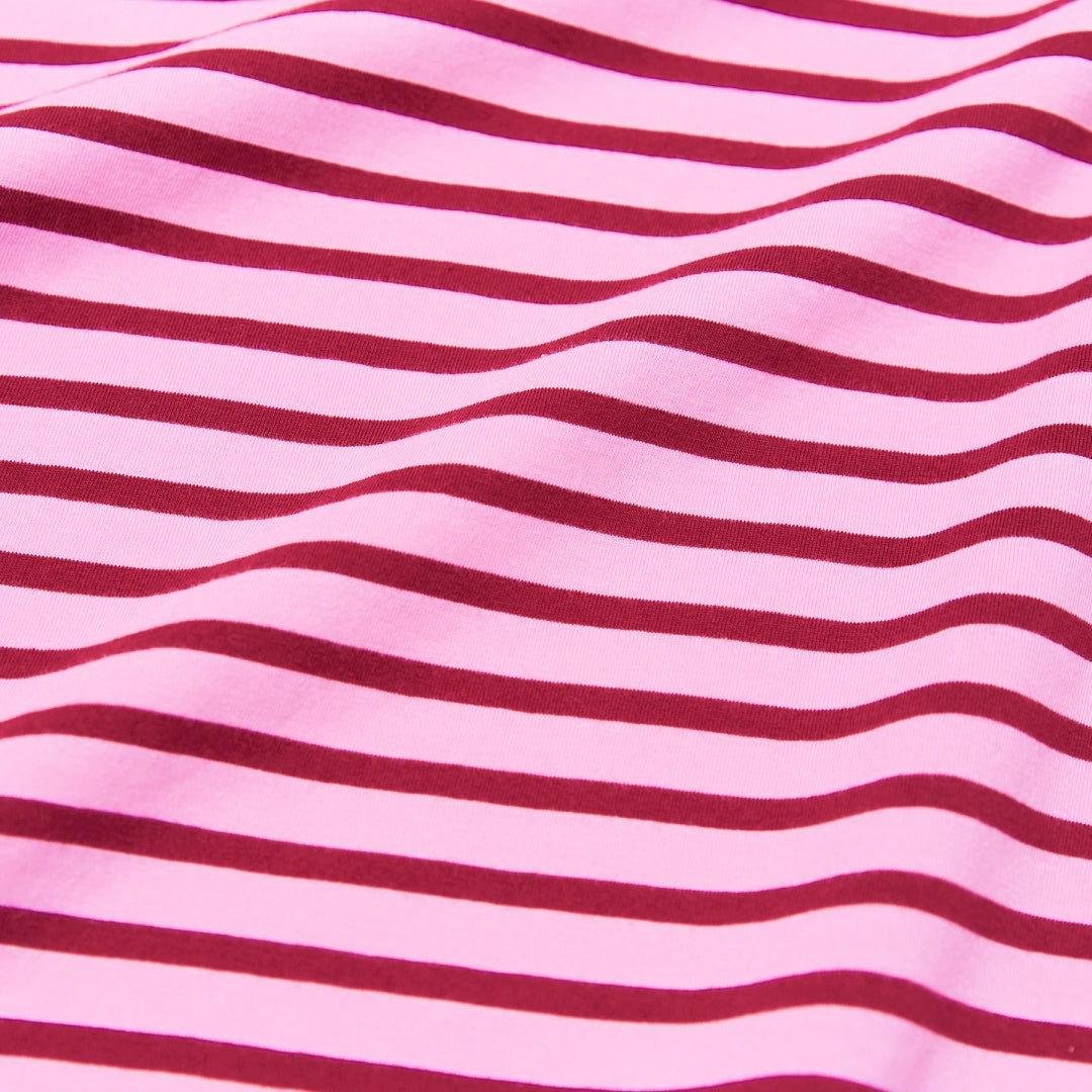Gestreiftes T-Shirt in Pink und Dunkelrot – Ansicht 7